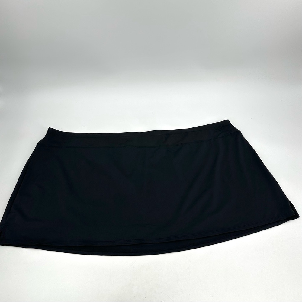 Jantzen Swim Skirt Cover Up Women’s 28W Plus Black NEW Pull On Unlined Beach